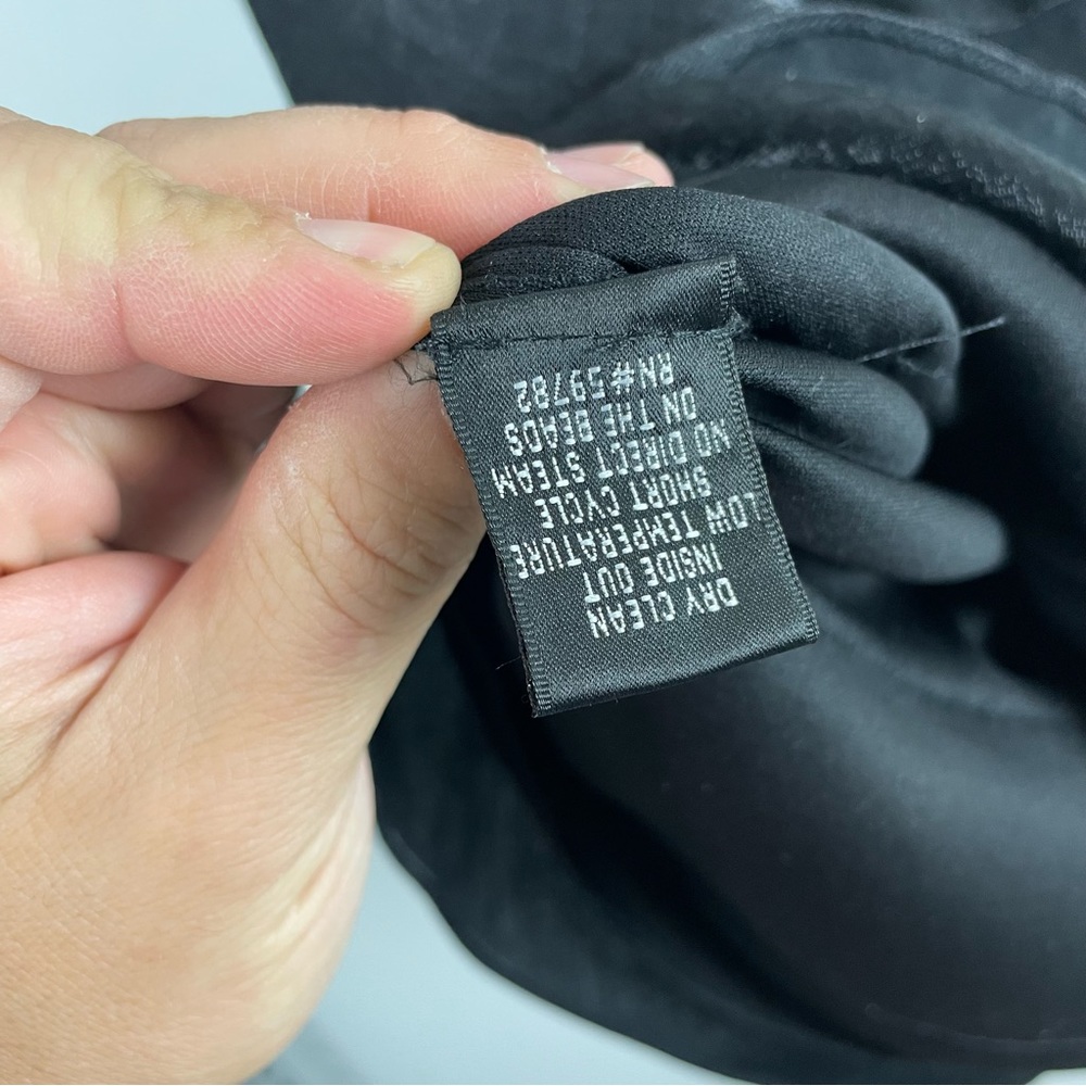 NWT Adrianna Papell Black Cocktail Dress Tiered Ruffle Sleeveless Beaded Neck - Picture 12 of 12